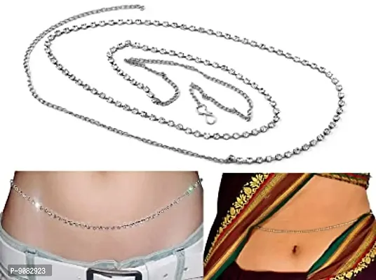 Stylish Gold And Silver Plated Komor Bandhan Kamarband Kamarpatta Belly Hip Chain Waist Belt For Women And Girls-thumb4