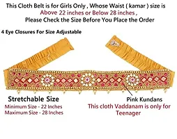 Stylish Pink Cloth Kamar Belt Zardosi Work Kamarpatta Kamarband Vaddanam For Girls Lehanga Choli And Dresses-thumb1