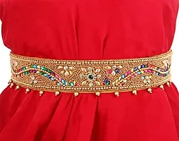 Stylish Traditional Kamarband Zari Work Saree Cloth Kamar Belt Waist Hip Chain Belt For Women-thumb3