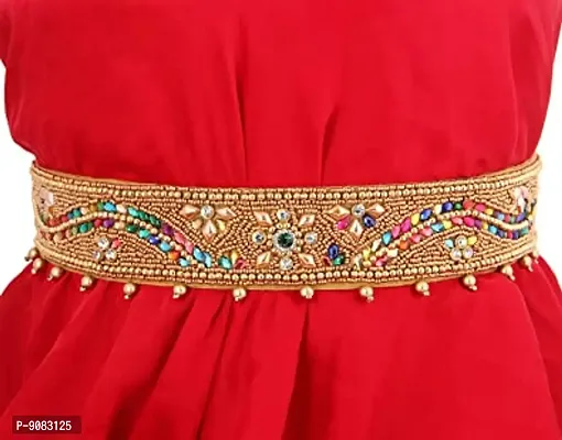 Stylish Traditional Kamarband Zari Work Saree Cloth Kamar Belt Waist Hip Chain Belt For Women-thumb4