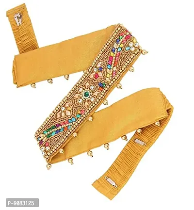 Stylish Traditional Kamarband Zari Work Saree Cloth Kamar Belt Waist Hip Chain Belt For Women