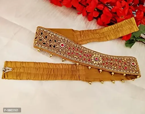Stylish Hand Made Heavy Maggam Aari Work Multi Kamarband Cloth Waist Belly Hip Belt Vaddanam For Saree And Dresses-thumb5