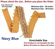Stylish Traditional Navy Blue Kamar Kardhan Kardhani Tagdi Patta Belly Hip Chain Belt For Women Saree And Lehanga-thumb1