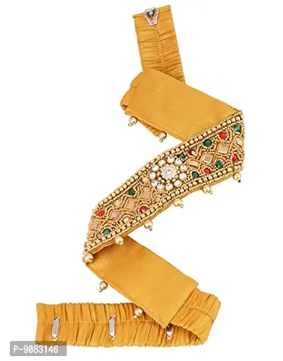 Stylish Multi Cloth Waistband Kamarband Belly Chain Belt For Girls South Indian Traditional Dresses