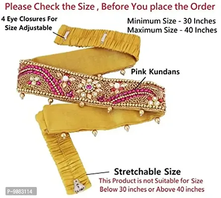 Stylish Stretchable Cloth Belt For Women For Saree Kamarbandhani Fashion Jewellery Kamarband Waistband-thumb2