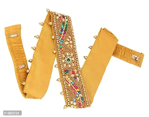Stylish Embroidery Aari Maggam Work Multi Cloth Kamarband Hip Belt Body Waist Belt Vadanam For Girls And Women-thumb0