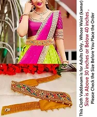 Stylish Embroidery Aari Maggam Work Multi Cloth Kamarband Hip Belt Body Waist Belt Vadanam For Girls And Women-thumb1