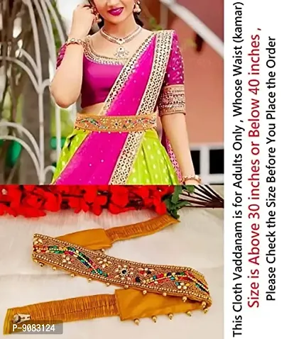 Stylish Embroidery Aari Maggam Work Multi Cloth Kamarband Hip Belt Body Waist Belt Vadanam For Girls And Women-thumb2
