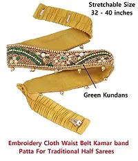 Stylish Traditional Embroidery Cloth Saree Waist Belt Stretchable Kamarpatta Kamarband For Women-thumb1