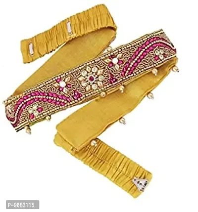 Stylish Traditional Embroidery Cloth Saree Waist Belt Stretchable Kamarpatta Kamarband For Women-thumb0