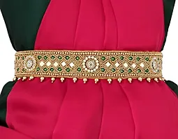 Stylish Traditional Embroidery Cloth Waist Belt For Saree Stretchable Belly Chain Kamarband For Women-thumb2
