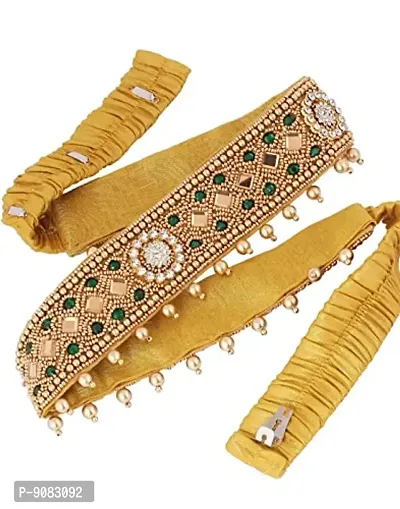 Stylish Traditional Embroidery Cloth Waist Belt For Saree Stretchable Belly Chain Kamarband For Women-thumb4