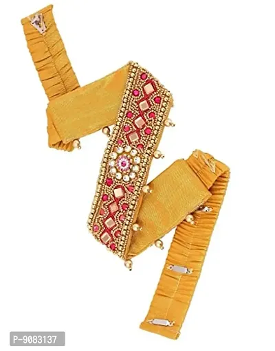 Stylish Maggam Aari Work Cloth Vaddanam Kamarband Waist Hip Belt For Teenagers Girls Traditional Dresses-thumb0