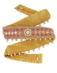 Stylish Traditional Saree Cloth Belt Kamar Belt Stretchable Embroidery Kamarbandh Kamarpatta Vaddanam For Women-thumb3