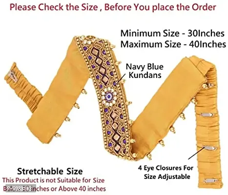 Stylish Traditional Embroidery Cloth Saree Waist Belt Stretchable Kamarpatta Kamarband For Women-thumb2