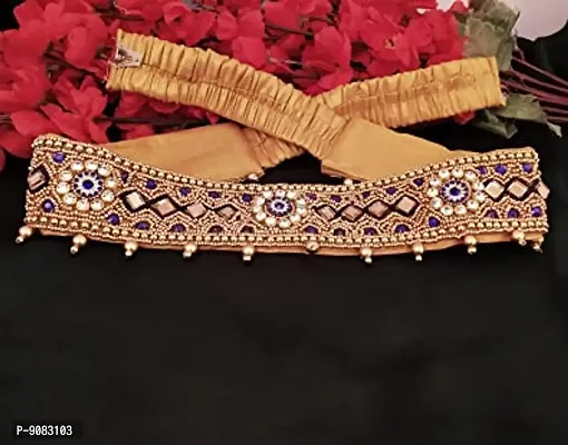 Stylish Traditional Embroidery Cloth Saree Waist Belt Stretchable Kamarpatta Kamarband For Women-thumb4