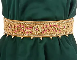 Stylish Aari Maggam Work Handmade Fabric Multi Kamar Bandhani Patta Hip Belt Body Jewellery For Women-thumb2