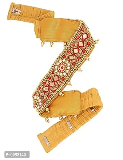 Stylish Maggam Aari Work Cloth Vaddanam Kamarband Waist Hip Belt For Teenagers Girls Traditional Dresses-thumb0