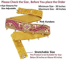 Stylish Traditional Cloth Waist Belt For Saree Stretchable Belly Chain Belt Kamarband Waistband Jewellery For Women-thumb1