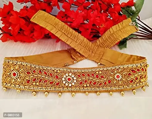 Stylish Red Kamar Bandhani Chain Pato Pattee Patti Patha Patta Pati Saree Cloth Waist Belt Ootiyanam For Women-thumb4