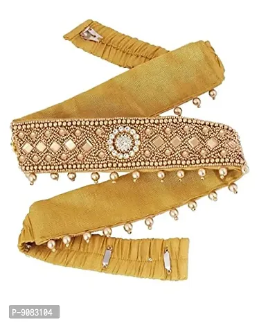 Stylish Embroidery Cloth Kamarband Waist Belt Stretchable Belly Belt Traditional Vaddanam For Women-thumb0