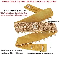 Stylish Embroidery Cloth Kamarband Waist Belt Stretchable Belly Belt Traditional Vaddanam For Women-thumb1