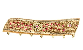 Stylish Hand Work Fabric Waist Belly Belt Pink Hip Belt Kamarband Waistband Jewellery For Women Saree-thumb2