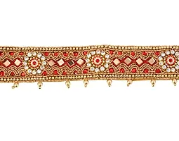 Stylish Red Cloth Vadanam Kamarbandh Kamarpatta Waistband Waist Belt For Girl South Indian Traditional Dresses-thumb2