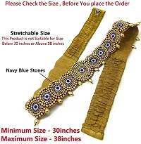 Stylish Maggam Aari Work Cloth Saree Waist Belt For Half Sarees Stretchable Kamarband Belly Hip Chain For Women Wedding-thumb1
