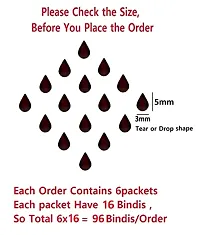 Fashions Tear Drop Small Velvet Tilak Bindi For Women Maroon Bindis For Ladies-thumb1