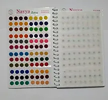 Fashions Sticker Kumkum Spiral Book Bindi Multi Color (White Stone 6+4 Flaps)-thumb2