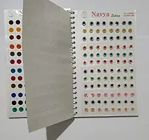 Fashions Sticker Kumkum Spiral Book Bindi Multi Color (White Stone 6+4 Flaps)-thumb3