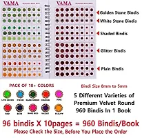 Fashions Multicolour Plain Glitter Sparkle Shaded Crystal Diamond Stone Bindi Booklet Sticker For Bridal Women (948 Bindi Book Fancy)-thumb1