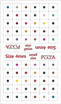 Fashions Round Multicolour Plain Bindi Tikka For Women Small Size Matching Makeup Bindis Stickers For Ladies (Size 4Mm,Pack Of 180 Bindis)-thumb2