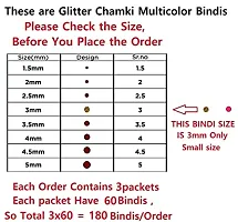 Fashions Sparkle Round Multicoloured Forehead Chamki Sticker Kumkum Fancy Glitter Bindi For Women and Girls (Glitter Bindis 3Mm)-thumb1