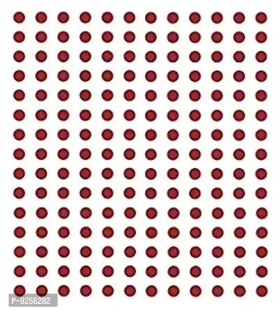 Fashions Velvet Round Maroon Fancy Bindi Kumkum Sticker For Women and Girls (Size 7Mm,Pack Of 180 Bindis)