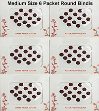 Round Shape Velvet Marron Tikili Bindi Kumkum Stickers Sindoor For Women and Girls-thumb2