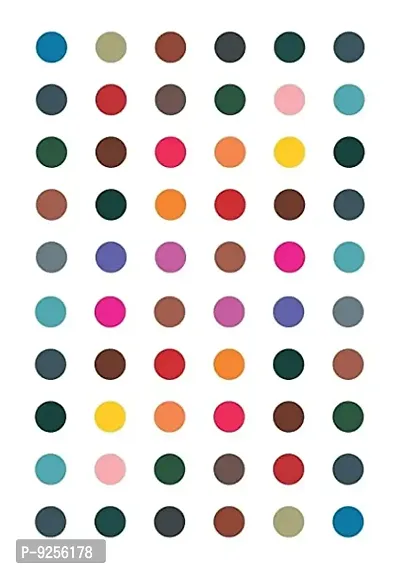 Fashions Round Multicolour Bindis Sticker Daily Use Simple Forehead Kumkum Bindiya Bindi For Women (Multicolor Sticker Bindi 8Mm)