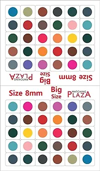 Fashions Round Multicolour Bindis Sticker Daily Use Simple Forehead Kumkum Bindiya Bindi For Women (Multicolor Sticker Bindi 8Mm)-thumb2