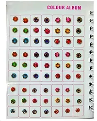 Fashions Multicolour Small Stone Bindi Kumkum Forehead Sticker Bindiya Bindi Booklet For Ladies and Girls (252 Bindis Book Small)-thumb2