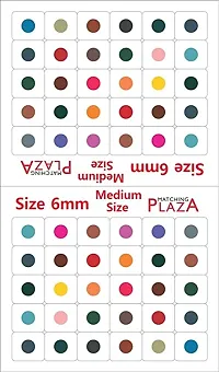 Fashions Round Multicolour Bindis Sticker Daily Use Simple Forehead Kumkum Bindiya For Women (Size 6Mm, Pack Of 180 Bindis)-thumb2