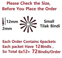 Fashions Maroon Velvet Tilak Bindis Kumkum Sticker For Ladies Small Tilak Bindi For Girls and Women-thumb2