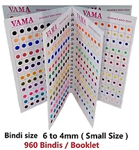 Fashions Plain Round Multicolour Kumkum Forehead Sticker Small Bindis Bindiya Spiral Bindi Book Mini Size For Girls (948 - Small Bindi Booklet)-thumb1