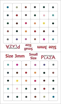 Fashions Round Multicolour Bindis Sticker Daily Use Simple Forehead Kumkum Bindiya Bindi For Women (Multicolour Bindi Small 3Mm)-thumb2