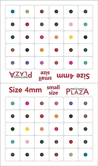 Fashions Round Multicolour Plain Bindi Tikka Small Size (Size 4Mm,Pack Of 180 Bindis)-thumb2