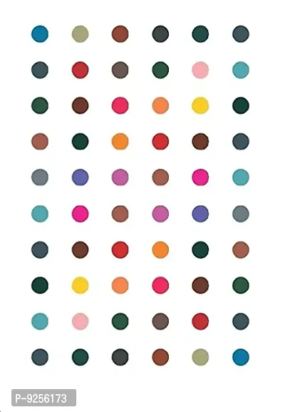 Fashions Round Multicolour Bindis Sticker Daily Use Simple Forehead Kumkum Bindiya Bindi For Women (Round Multicolour Bindi 6Mm)