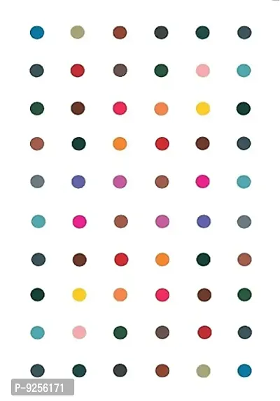 Fashions Round Multicolour Bindis Sticker Daily Use Simple Forehead Kumkum Bindiya Bindi For Women (Multicolor Round Bindi 5Mm)