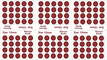 Fashions Maroon Bindis Large Size Round Bindiya Traditional Bindis For Women (12Mm Size,Pack Of 120 Bindis)-thumb2