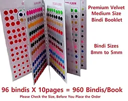 Fashions Simple Plain Round Multicolour Kumkum Forehead Sticker Bindis Bindiya With Different Sizes Spiral Bindi Booklet For Women (Pack Of 948 - Bindi Book)-thumb1