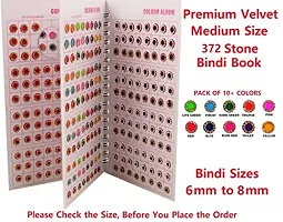 Fashions Forehead Sticker Kumkum Gold and White Stone Multicolour Bindi Booklet For Women and Girls (Stone Bindi Book - 376 Bindis)-thumb1